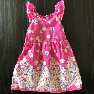 Pink Floral Cotton Sun Dress 2T